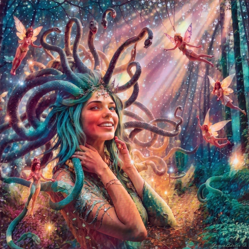 Medusa and the Fairies — James Baxter