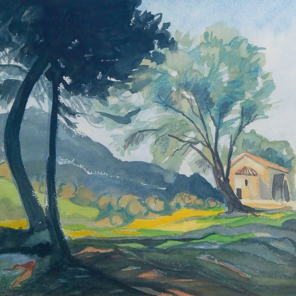 Trees and Chapel — Fabienne Blanc