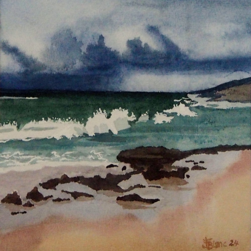Seashore Under a Stormy Sky — Fabienne Blanc
