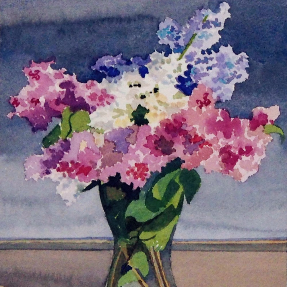 Bouquet of Hydrangeas in a Vase — Fabienne Blanc