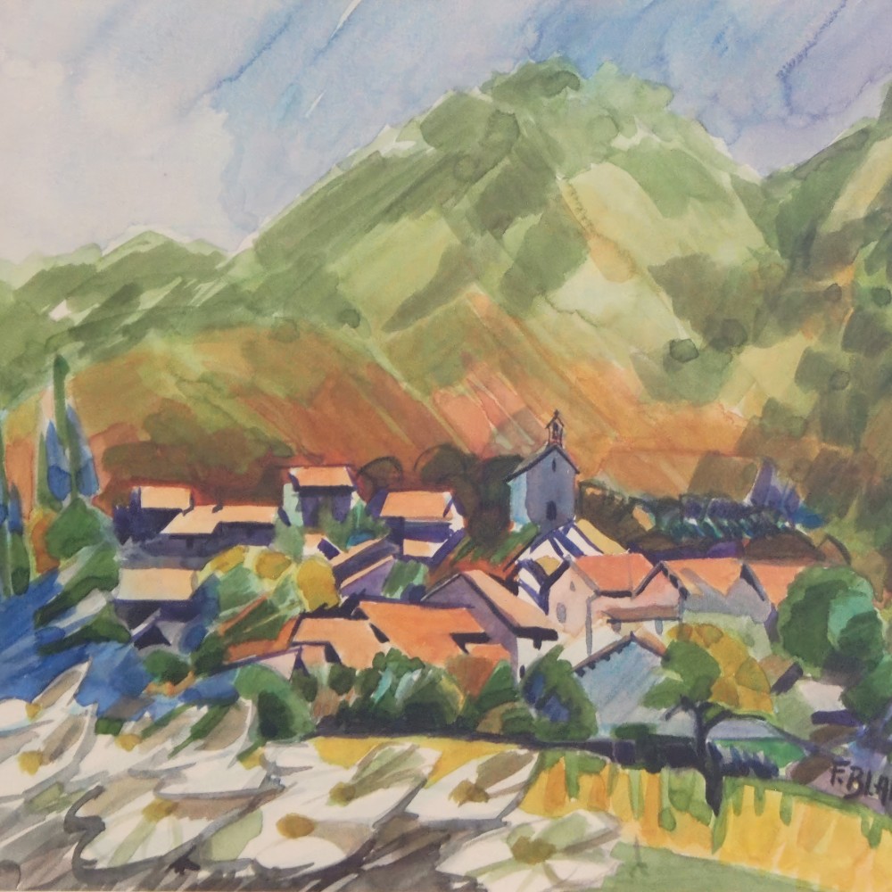 Village at the Foot of the Mountains — Fabienne Blanc