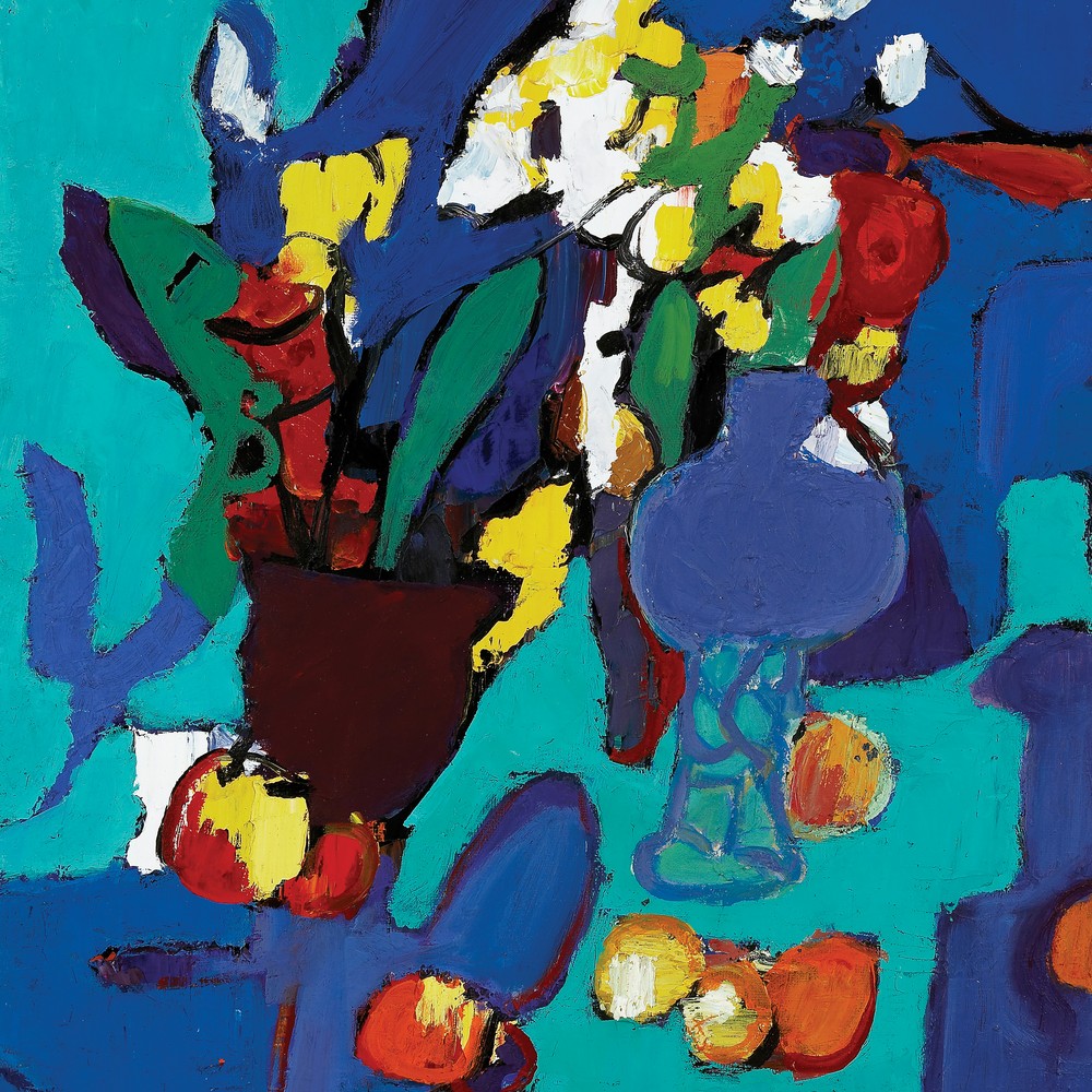 Still life with irises — Boris Chetkov