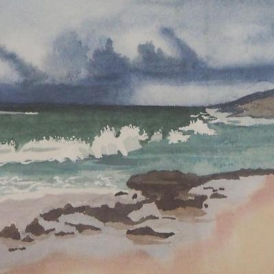"Seashore Under a Stormy Sky" by Fabienne Blanc – The Vilbil: Online Hub for Art and Artists