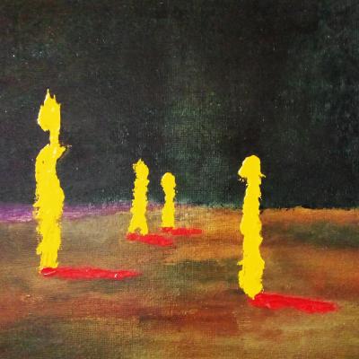 反向光影中的人物与影子 (丹尼尔·曼金) – The Vilbil：艺术与艺术家的线上枢纽